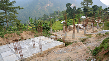 Bau der neuen Schule, Oktober 2017